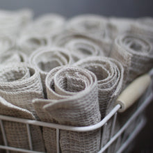 Load image into Gallery viewer, Linen Waffle Dishcloth Set - Kitchen Towel - Natural Undyed Softened 100% Linen Fabric