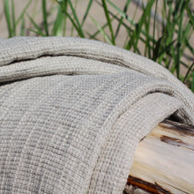 Load image into Gallery viewer, Linen Bath Towel - Waffle Beach Bathroom Sauna Sheet - Face Hand Towel - 100% Softened Organic Linen Towel