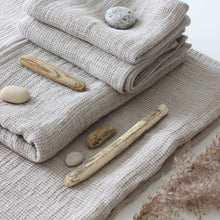 Load image into Gallery viewer, Linen Bath Towel - Waffle Beach Bathroom Sauna Sheet - Face Hand Towel - 100% Softened Organic Linen Towel