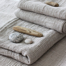 Load image into Gallery viewer, Linen Bath Towel - Waffle Beach Bathroom Sauna Sheet - Face Hand Towel - 100% Softened Organic Linen Towel