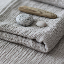 Load image into Gallery viewer, Linen Bath Towel - Waffle Beach Bathroom Sauna Sheet - Face Hand Towel - 100% Softened Organic Linen Towel