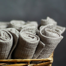 Load image into Gallery viewer, Linen Waffle Dishcloth Set - Kitchen Towel - Natural Undyed Softened 100% Linen Fabric