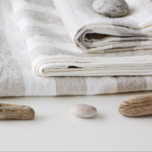 Load image into Gallery viewer, Linen Bath Towel - Striped Beach Bathroom Sauna Sheet - Face Hand Towel - 100% Softened Organic Linen Towel