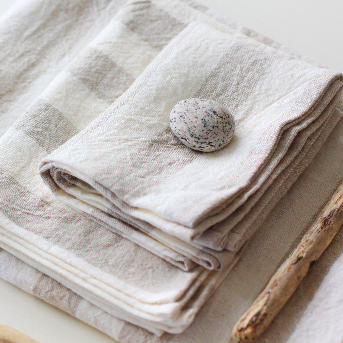 Striped Linen Towel, Softened Linen Bath Towel, Sauna Towel, Beach