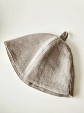 Load image into Gallery viewer, Linen Sauna Hat with Loop - Hair Heat Protector - Washable Sauna Hat