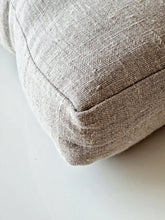 Load image into Gallery viewer, Custom Window Seat Cushion • Tufted Linen Reading Nook Pillow • Handmade Bench Pad for Modern Interiors