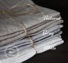 Charger l'image dans la galerie, Nappe en lin épais - Nappe rayée de style français