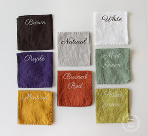 Linen Napkins for Wedding - Soft Rustic Cloth Napkins