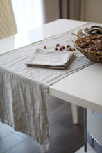Charger l'image dans la galerie, Nappe en lin épais - Nappe rayée de style français