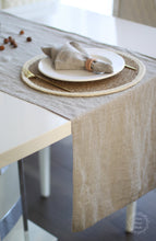 Charger l'image dans la galerie, Nappe en lin épais - Nappe rayée de style français