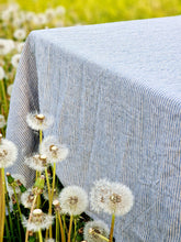 Load image into Gallery viewer, Striped Linen Tablecloth - Rectangle Square Round - Washed 100% Linen Fabric