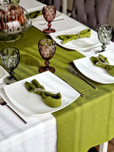 Charger l'image dans la galerie, Nappe en lin épais - Nappe rayée de style français