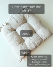 Charger l'image dans la galerie, Custom Linen Seat Cushion - Washable U Shape Green Chair Pad with Ties - Natural 100% Linen Fabric