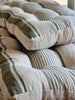 Linen Bench Cushion with Ties - Striped Window Seat - Entryway Pillow -  Natural Heavy Weight 100% Linen Fabric - Custom Sizes Available