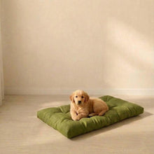 Charger l'image dans la galerie, Washable 100% Linen Dog Bed, Tufted Linen Pet Cushion in Multiple Colors, Cat Mat, Floor Pillow