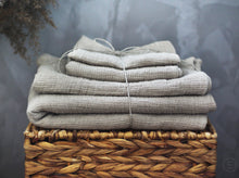 Load image into Gallery viewer, Linen Bath Towel - Waffle Beach Bathroom Sauna Sheet - Face Hand Towel - 100% Softened Organic Linen Towel