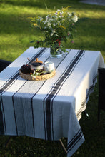 Charger l&#39;image dans la galerie, Striped Linen Tablecloth - French Style Heavy Weight Table Cloth