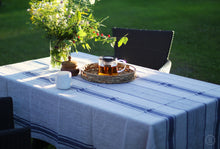 Load image into Gallery viewer, Striped Linen Tablecloth - French Style Heavy Weight Table Cloth