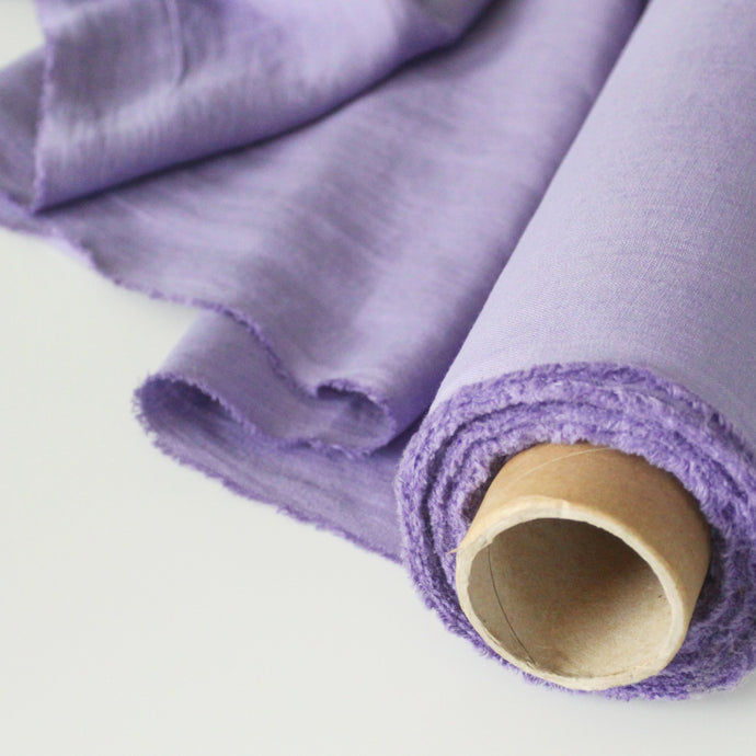 Purple Linen Fabric - Stonewashed