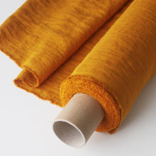 Charger l&#39;image dans la galerie, Mustard Linen Fabric - Stonewashed