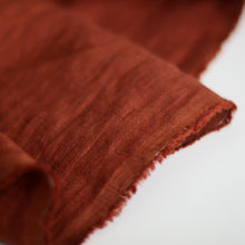 Load image into Gallery viewer, Red Clay Linen Fabric - Stonewashed