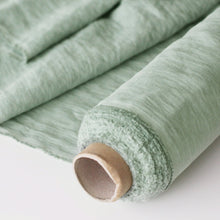 Load image into Gallery viewer, Sage Green Linen Fabric - Stonewashed