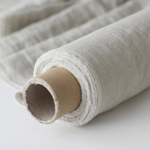 Natural Undyed Linen Fabric - Stonewashed