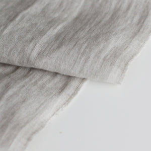 Natural Undyed Linen Fabric - Stonewashed