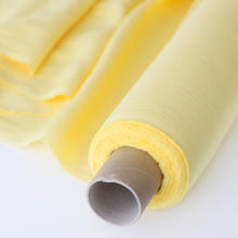 Charger l&#39;image dans la galerie, Pastel Yellow Linen Fabric - Stonewashed