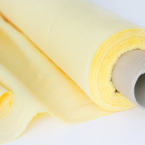 Pastel Yellow Linen Fabric - Stonewashed