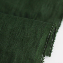 Load image into Gallery viewer, Khaki Green Linen Fabric - Stonewashed