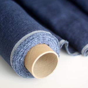 Blue Linen Fabric Melange