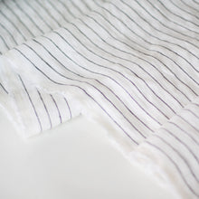 Laden Sie das Bild in den Galerie-Viewer, Striped White Linen Fabric - Stonewashed