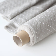 Load image into Gallery viewer, Natural Polka Dot Linen Fabric - Stonewashed