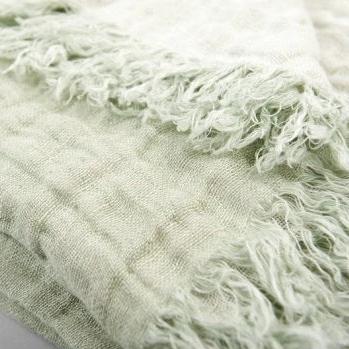 Green Linen Blanket