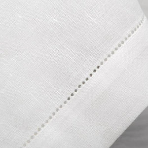 White Linen Tablecloth with Hemstitch