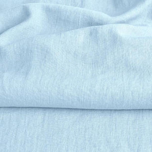 Stonewashed Linen Fabric - Light Blue