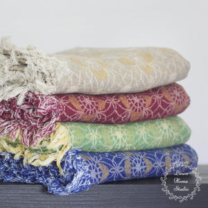 Floral Linen Blanket