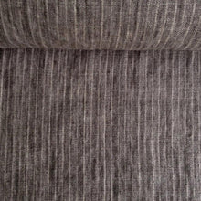 Load image into Gallery viewer, Striped Linen Fabric - Brown Melange