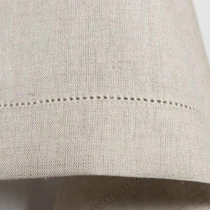Gray Linen Tablecloth with Hemstitch