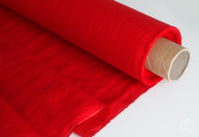 Load image into Gallery viewer, Bright Red Linen Fabric - Stonewashed