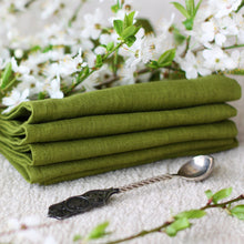 Load image into Gallery viewer, Linen Napkins Green - Softened