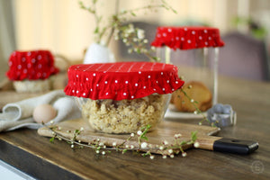 Cadeau pour la cuisine de maman grand-mère - Couverture de bol de vaisselle en lin réutilisable - Rangement de cuisine zéro déchet - Pot lavable Kombucha Dough Rising Cover