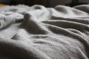 Heavy Weight Linen Blanket - Wide Waffle 100% Linen Bedspread