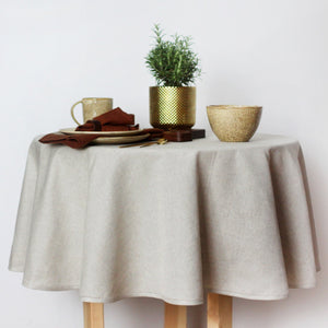 Linen Tablecloth Round Oval.